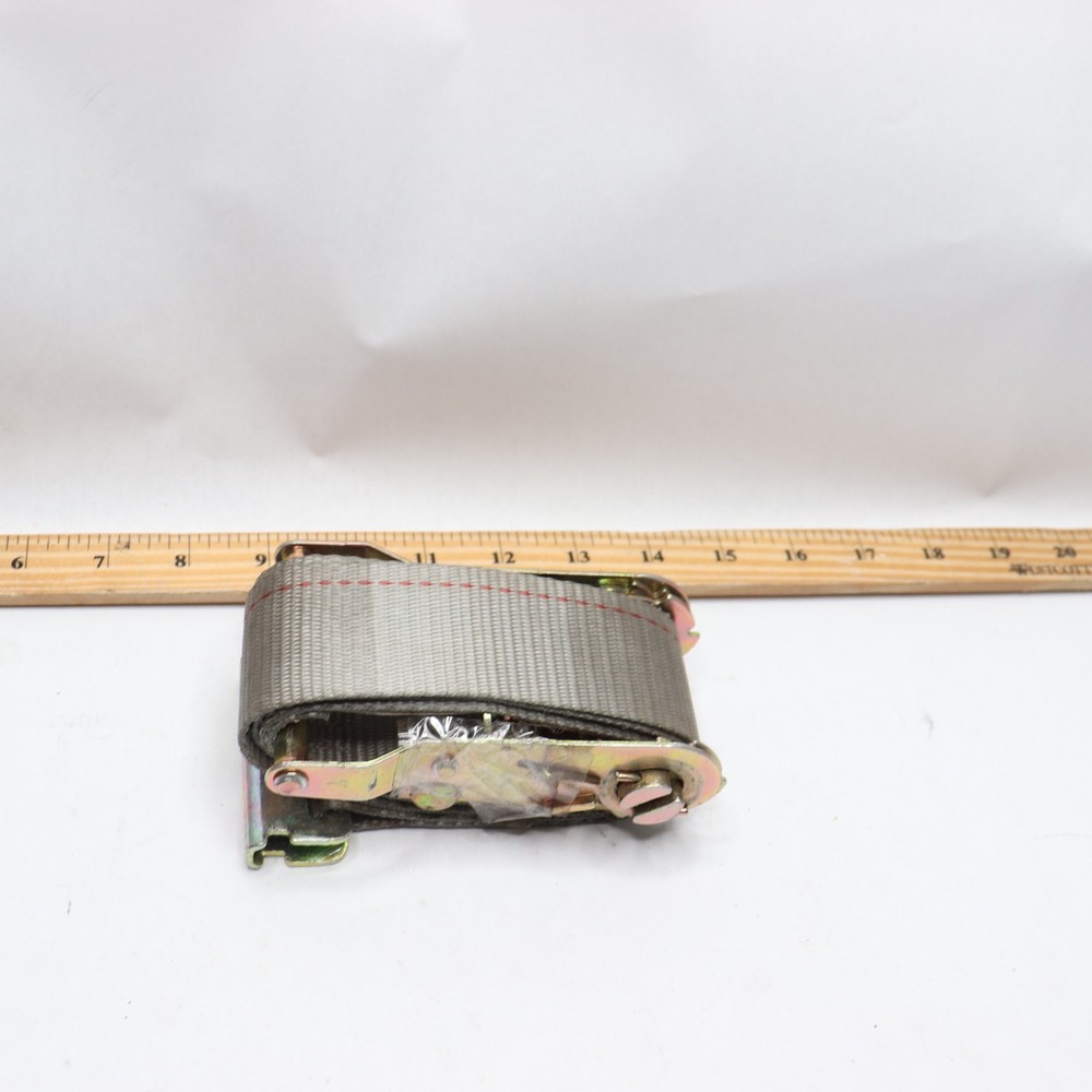 USCC Cargo Control Ratchet Strap Polyester Gray 2" x 4'