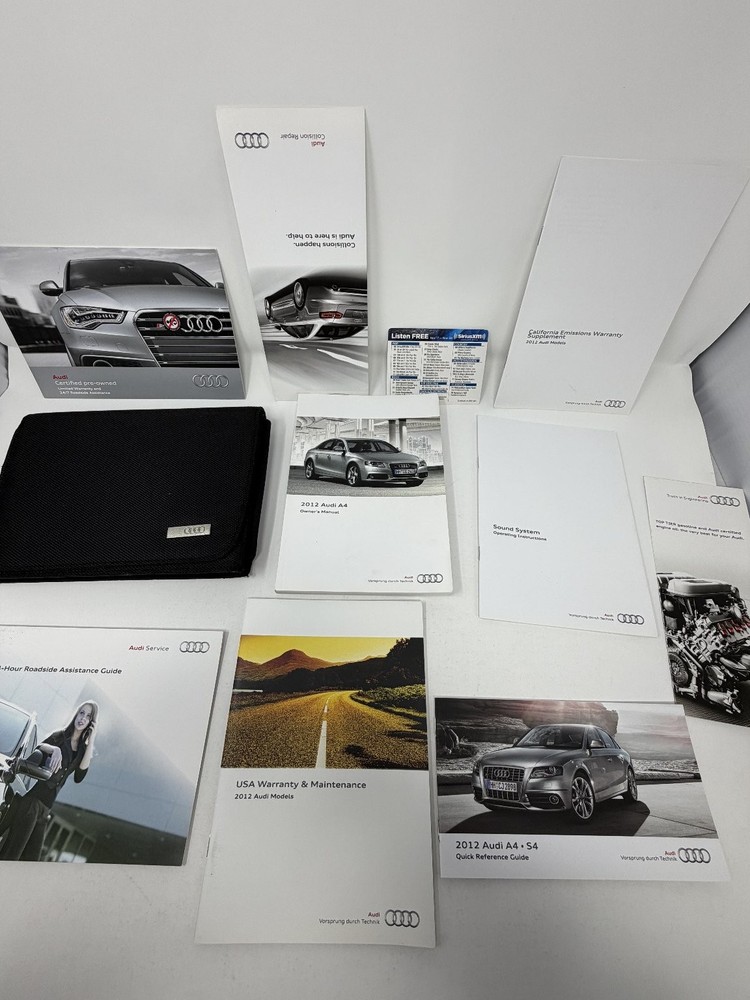 2012 Audi A4 Owners Manual OEM Complete Set