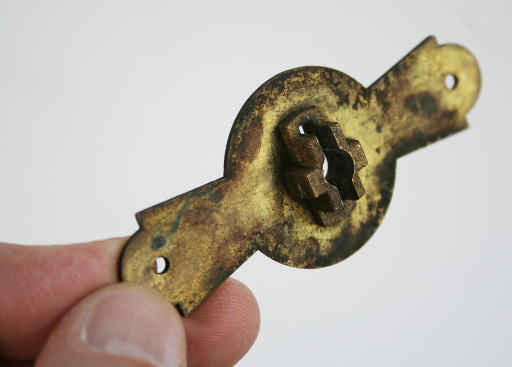Antique SOLID BRASS Keyhole Escutcheon