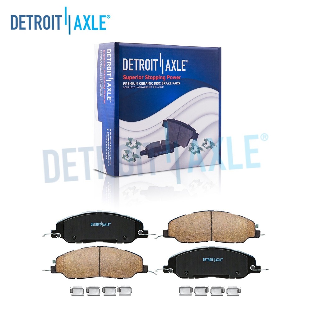 Front Ceramic Brake Pads with Hardware Set for 2011 2012 2013 2014 Ford Mustang