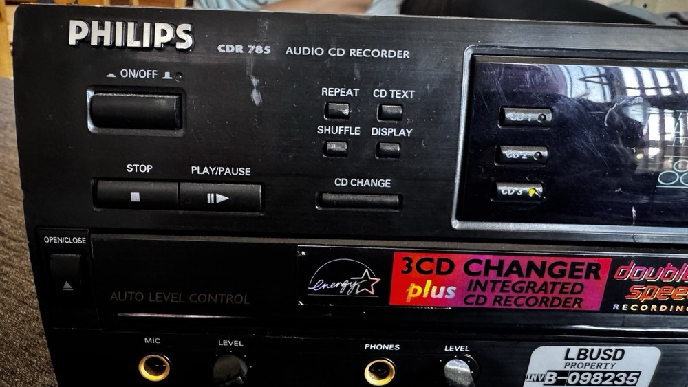 Philips CDR785/17 3-DISC CD Player w/ CD Compact Disc Recorder