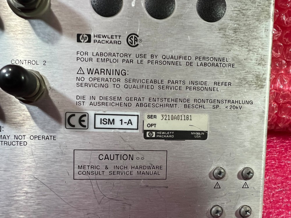 HP 8757E Scalar Network Analyzer ''Rear Panel''