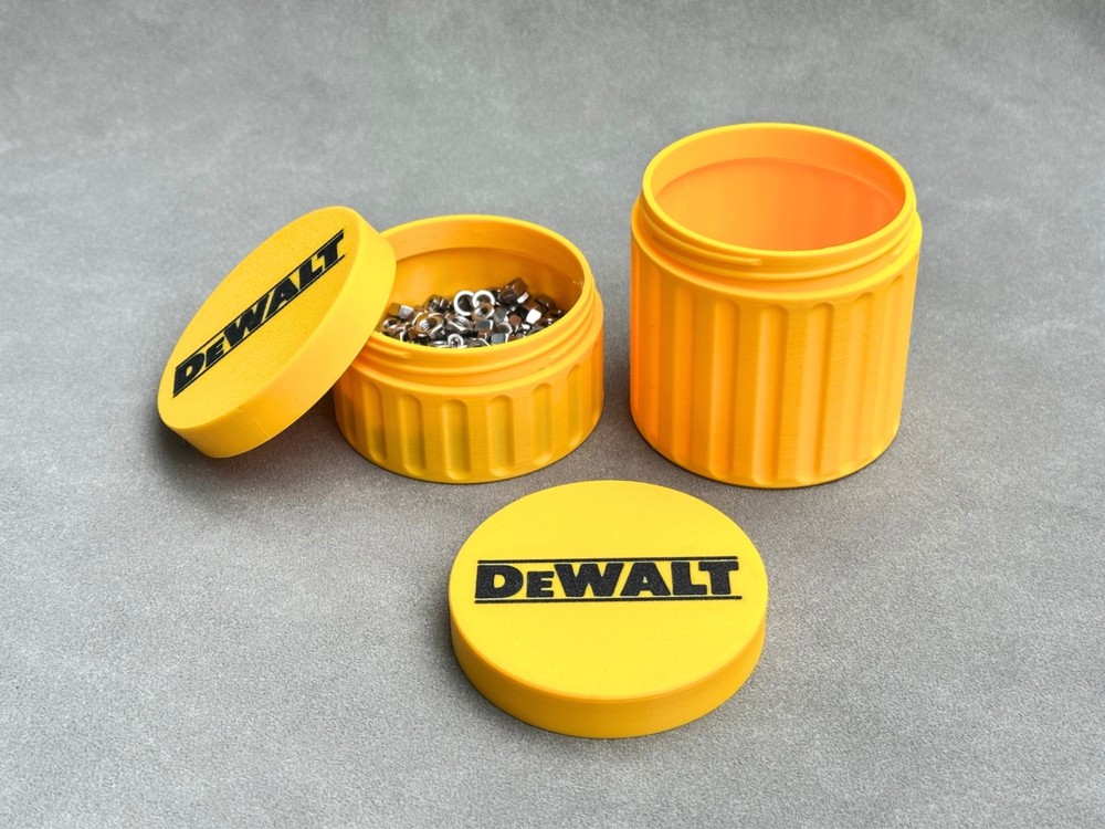 Dewalt Container – Threaded Screw & Parts Storage Box 3D Printed for Tools