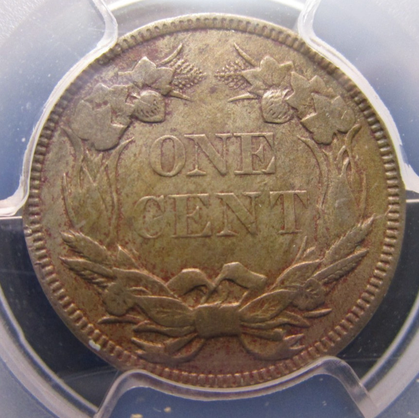 1857 PCGS XF Details Scratch Flying Eagle 1 Cent Strong Strike
