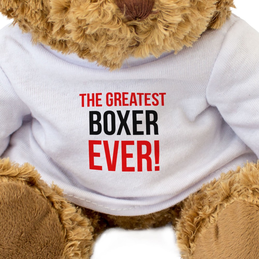 NEW - GREATEST BOXER EVER - Teddy Bear - Cute Cuddly Soft - Gift Present Award