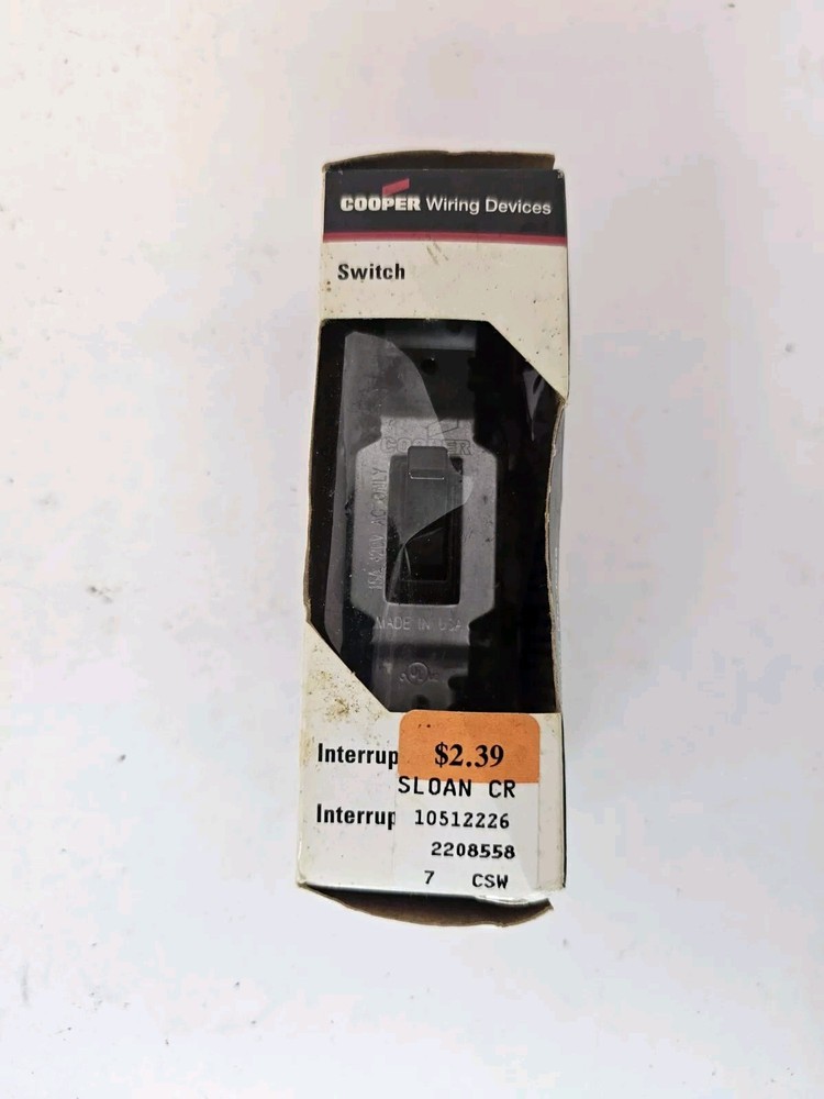 Cooper 3-Way Brown Toggle Wall Light Switch Control 15A 120VAC C1303