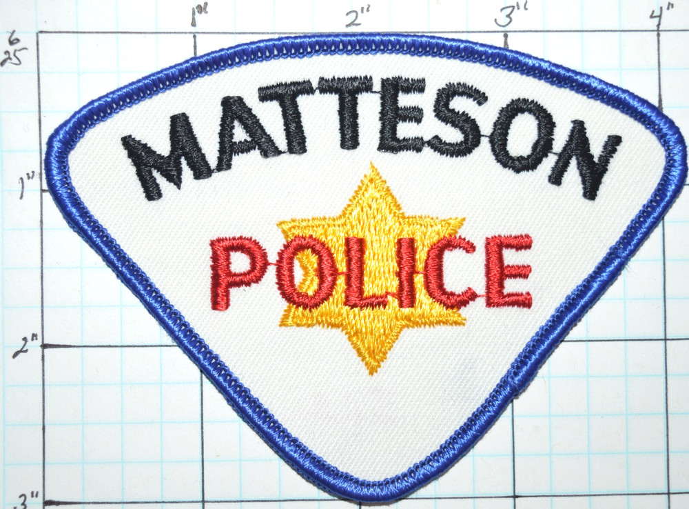 ILLINOIS, MATTESON VINTAGE POLICE DEPT PATCH