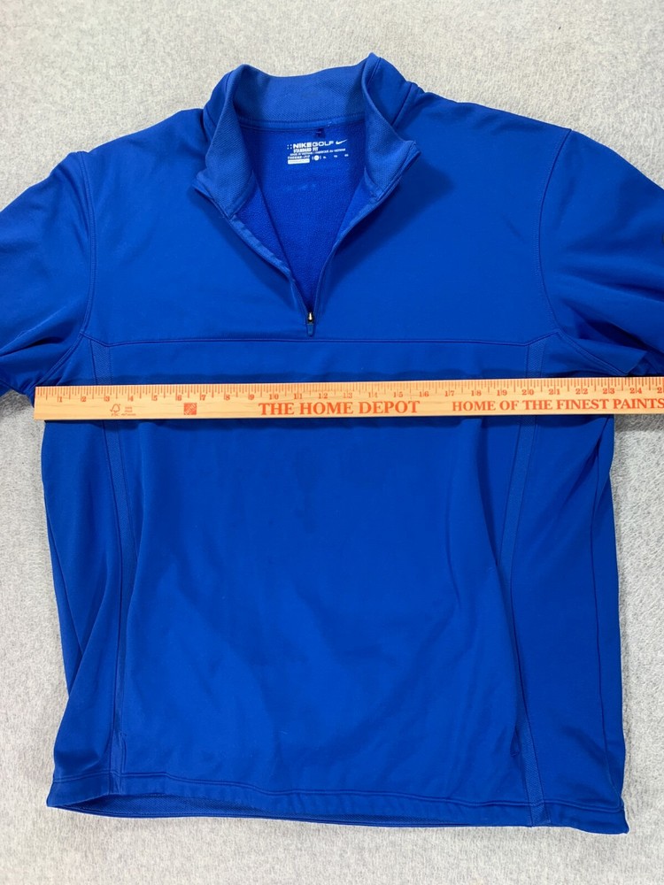Nike Standard Fit 1/4 Zip Golf Pullover Jacket (Men's XL) Blue