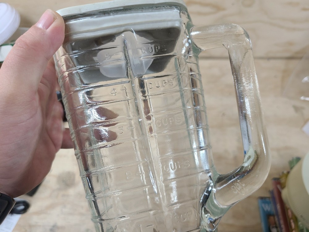 Vintage Oster Regency Kitchen Center Glass Blender Jar/Lid blade