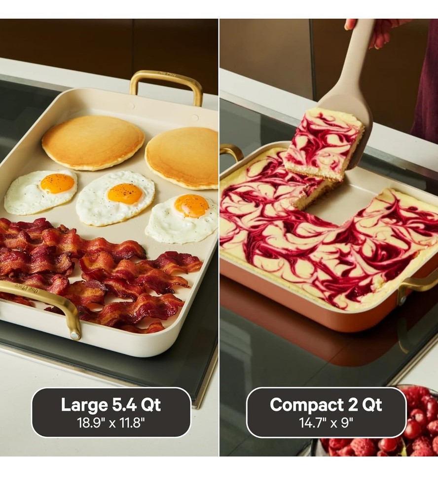 Our Place Essentials 4-Piece Griddle Pan Set | Cream