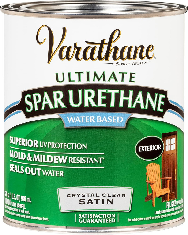 250241H Water-Based Ultimate Spar Urethane, Quart, Satin