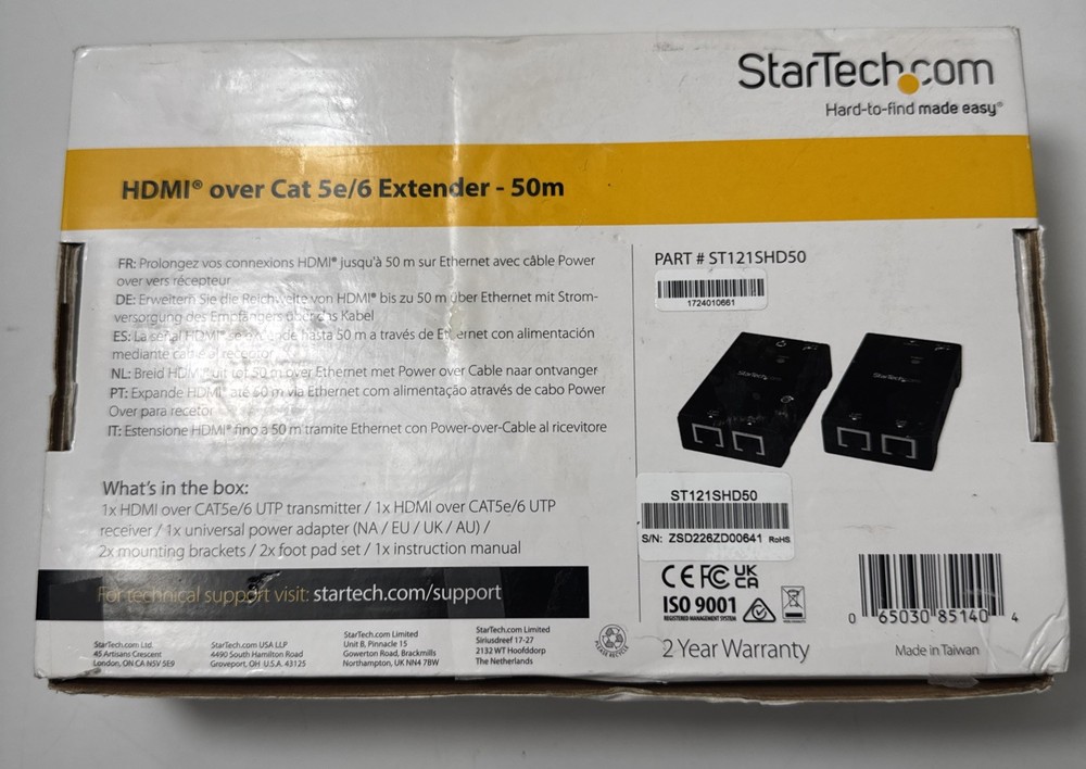 Cat 5e/6 Extender 50m