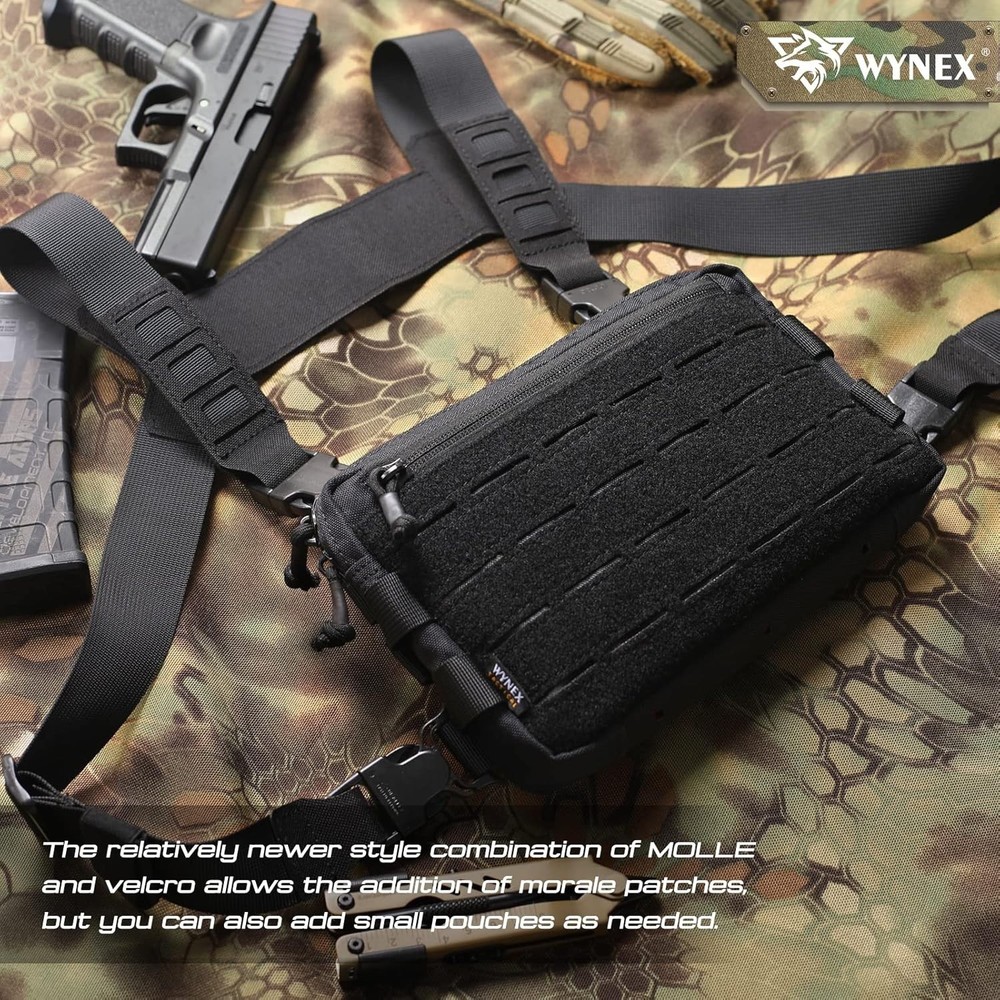 Tactical Chest Rig Pack for Outdoor Activities with Multiple Compartments