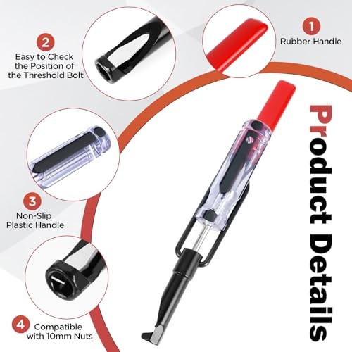 10mm Jam Nut Valve Adjustment Tool,Slotted Valve Adjusting Stud with 32 Pieces