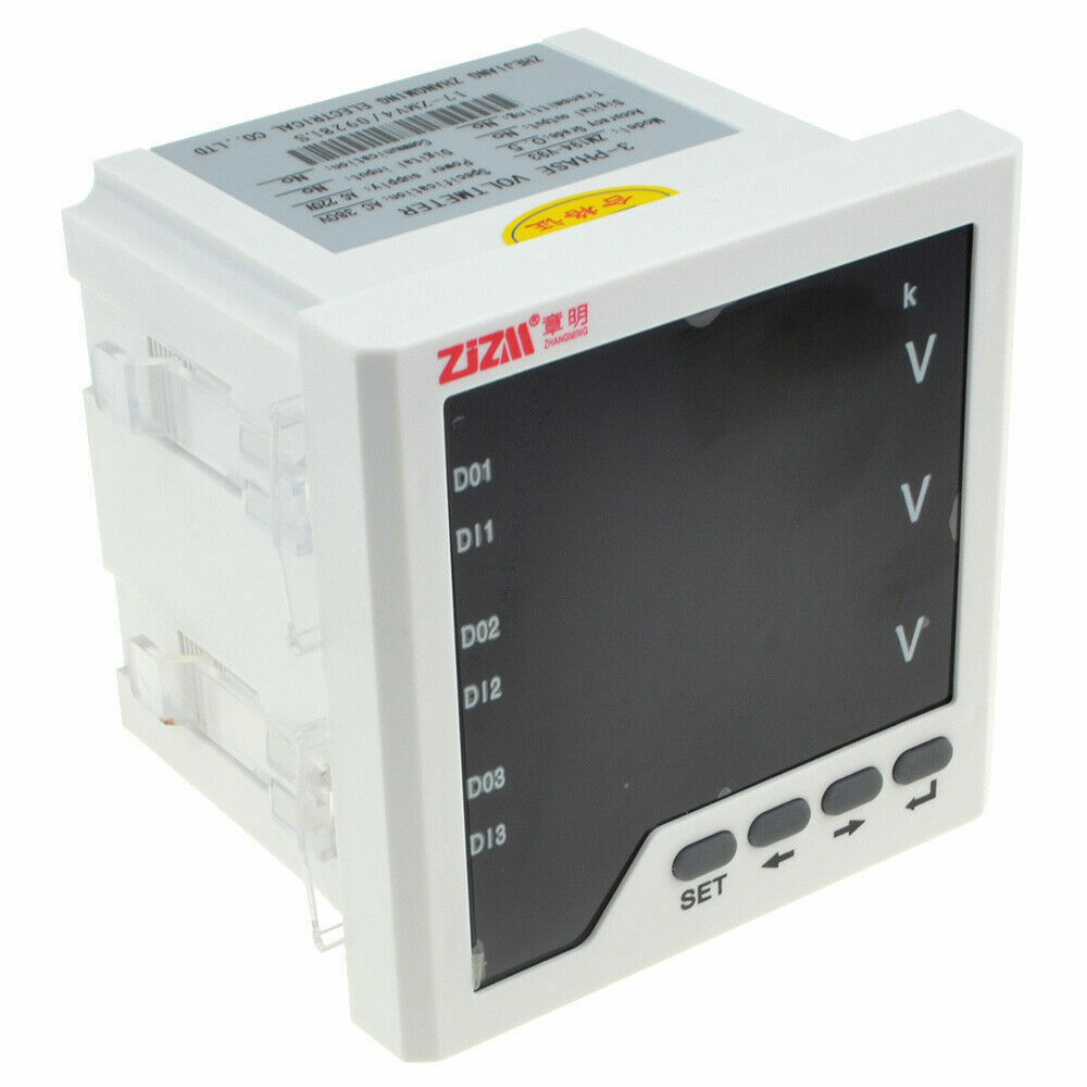 96x96mm Three-phase AC Voltage Meter Intelligent Digital Display Voltmeter