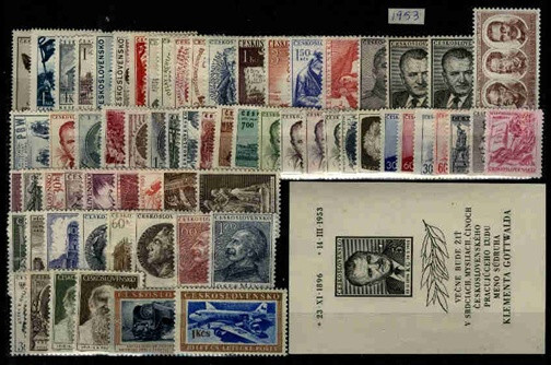 Czechoslovakia 1953   MNH Year set