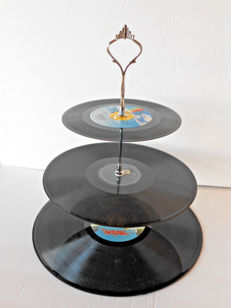 Vinyl Record Cupcake Stand-Lot# 85