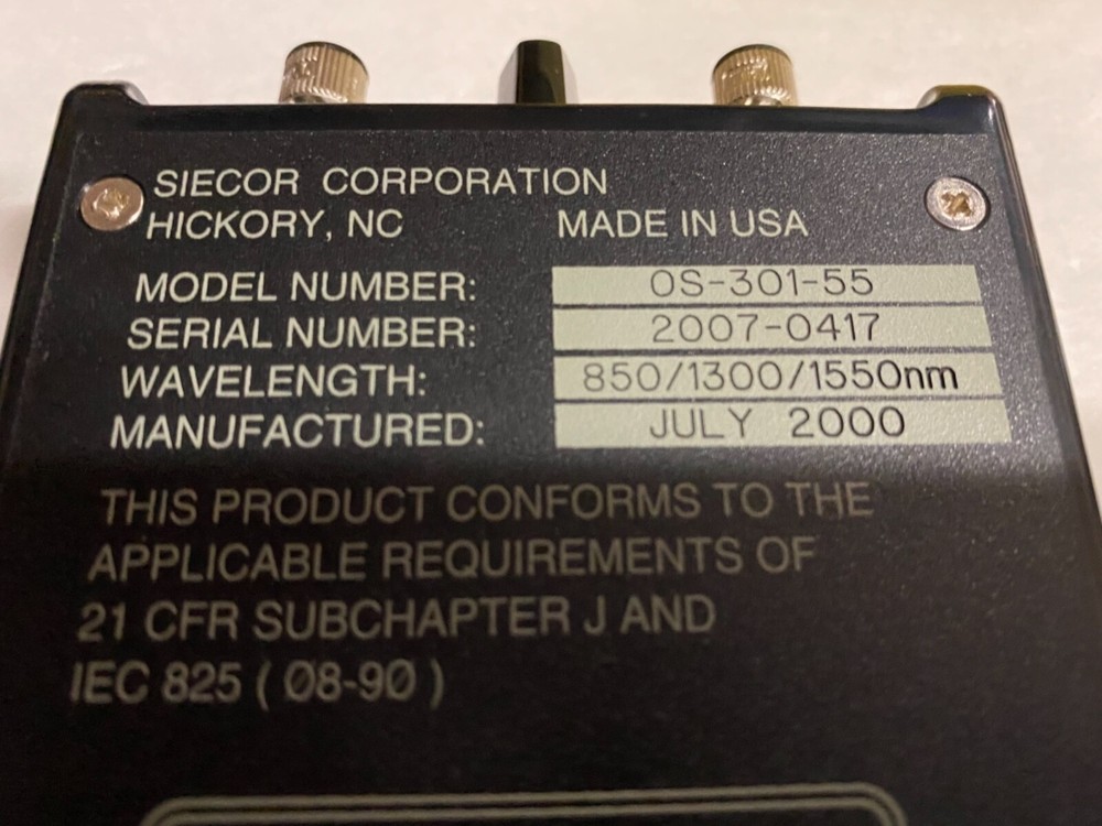 SIECOR OPTICAL SOURCE OS 300 OS-301-55