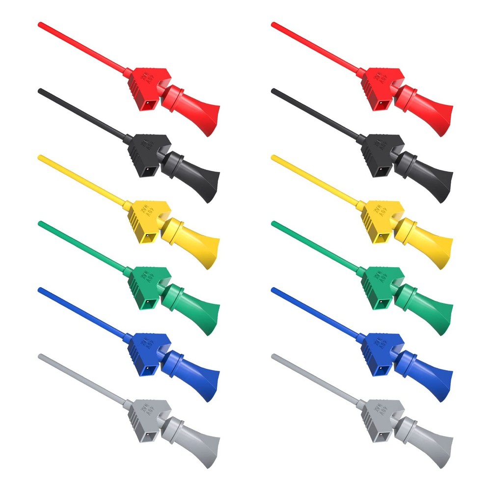 12-PCS SMD IC Test Hook Clip 6 Colors for Logic Analyzer Electronic Testing