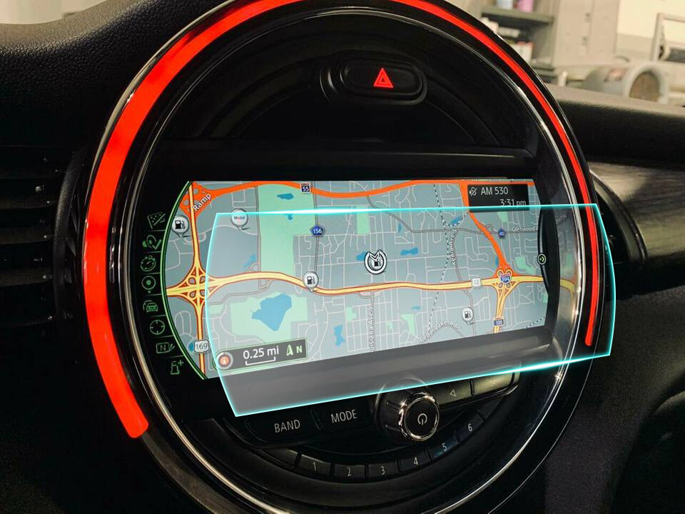 Crystal Clear Screen Protector for 2016 Mini Cooper S Vehicle Navigation