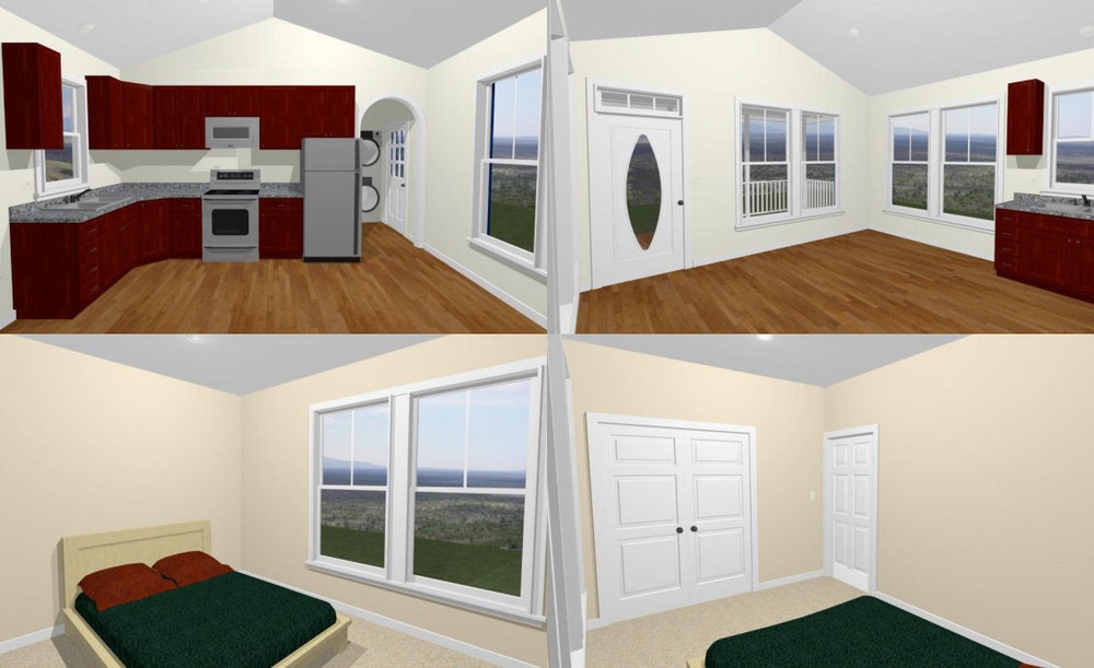 16x32 Tiny House -- 511 sq ft -- PDF Floor Plan -- Model 2H