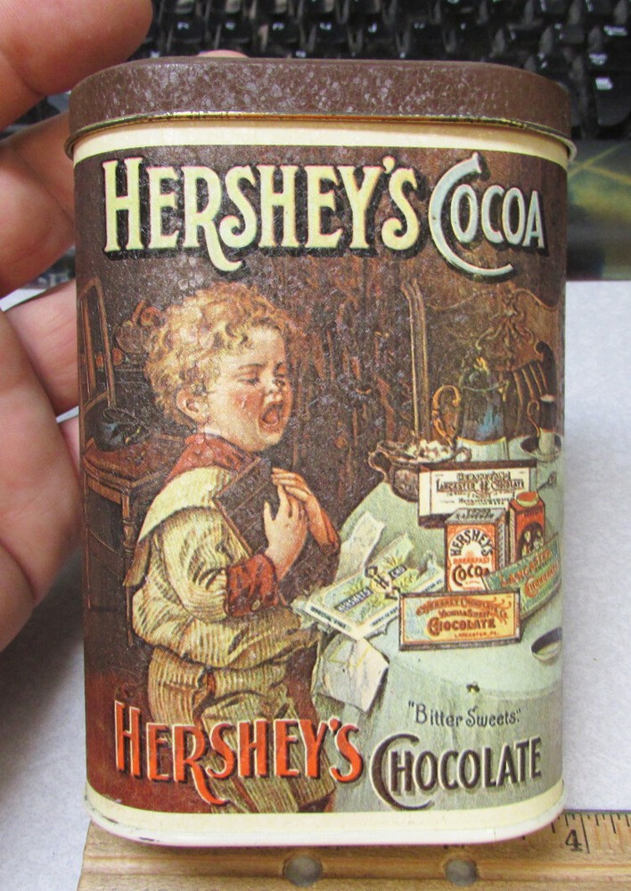 Hersheys cocoa 1984 collectors tin (EMPTY) Great old graphics, Kitchen decor