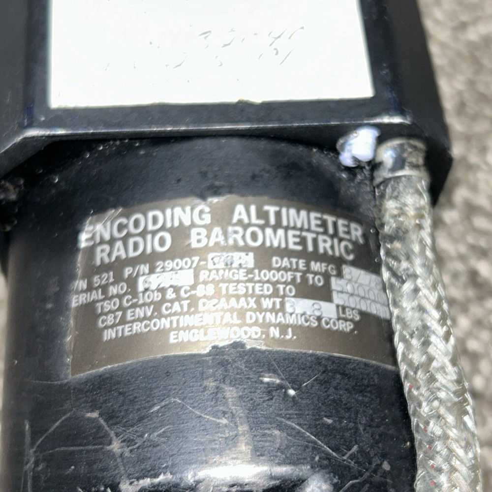 Intercontinental Dynamics Encoding Altimeter P# 29007-008