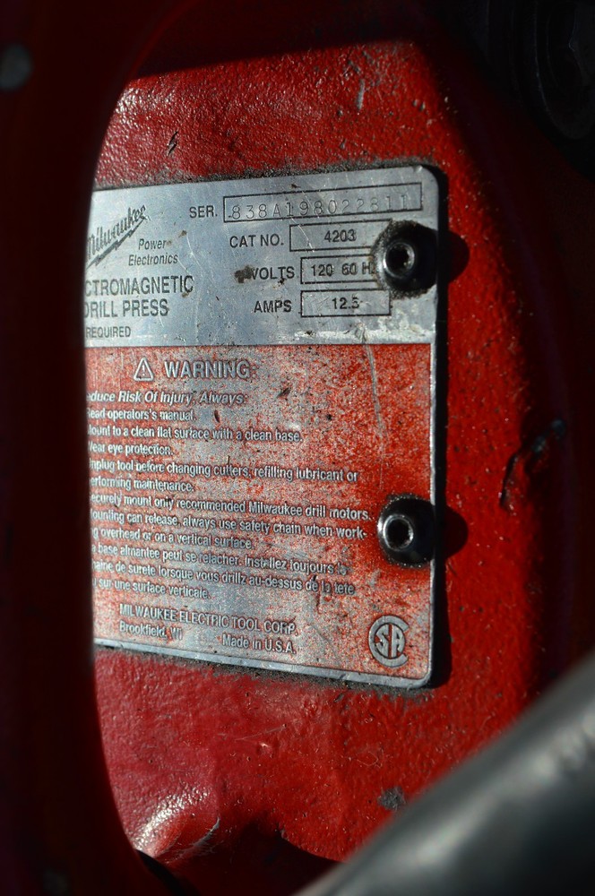 Milwaukee Magnetic Drill Cat.4292-1 base Cat. 4203