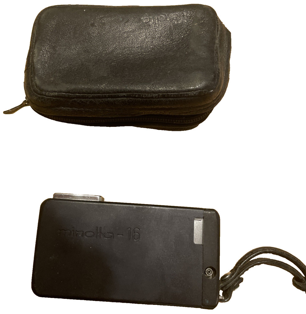 Camera Minolta 16 With Case Strap
