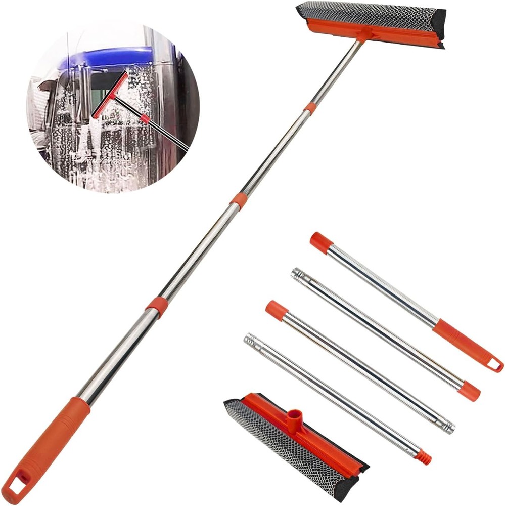 Window Squeegee for Cleaning, Cleaner 58", Red