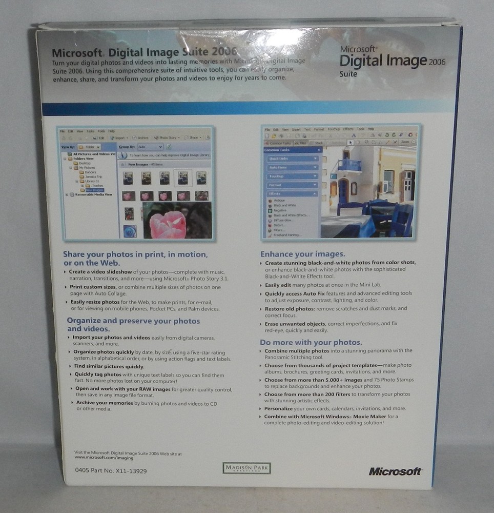 NEW SEALED Microsoft Digital Image Suite 2006 Windows PC Photo Editing Program