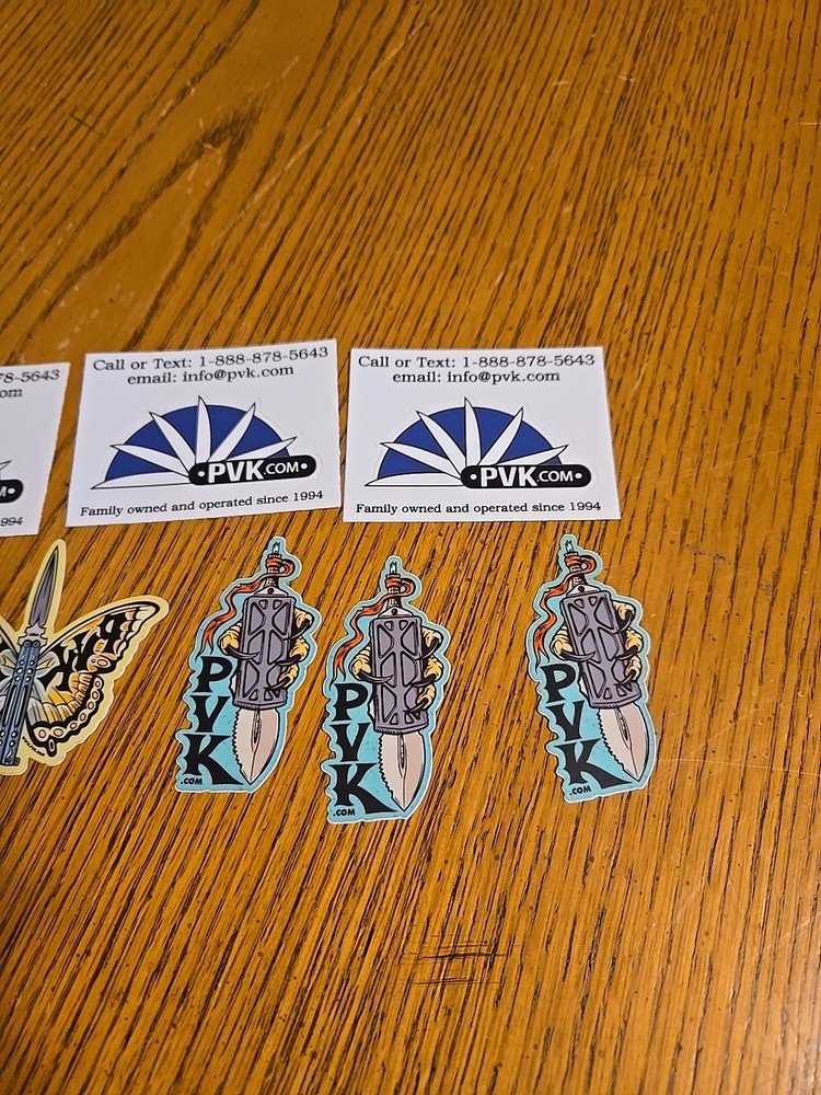 Lot Of Pvk.com Stickers Microtech