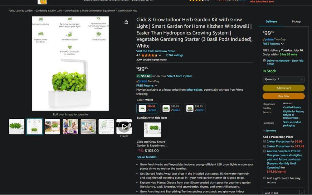 Indoor Grow Light | Smart Herb Plant - Hydroponics - Growing System