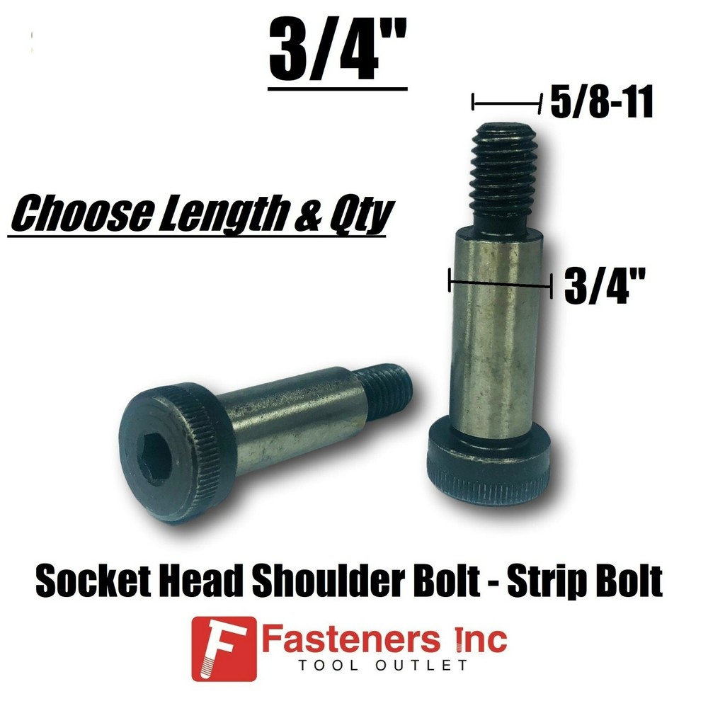 3/4" Shoulder Bolts Socket Head Cap Screw Strip Allen Stripper (5/8-11 Thread)