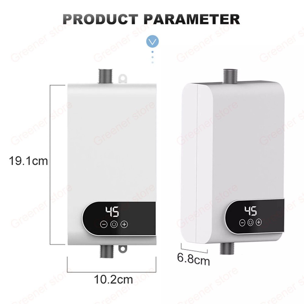 Electric Tankless Instant Water Heater Shower Head Kitchen Under Sink Bathroom