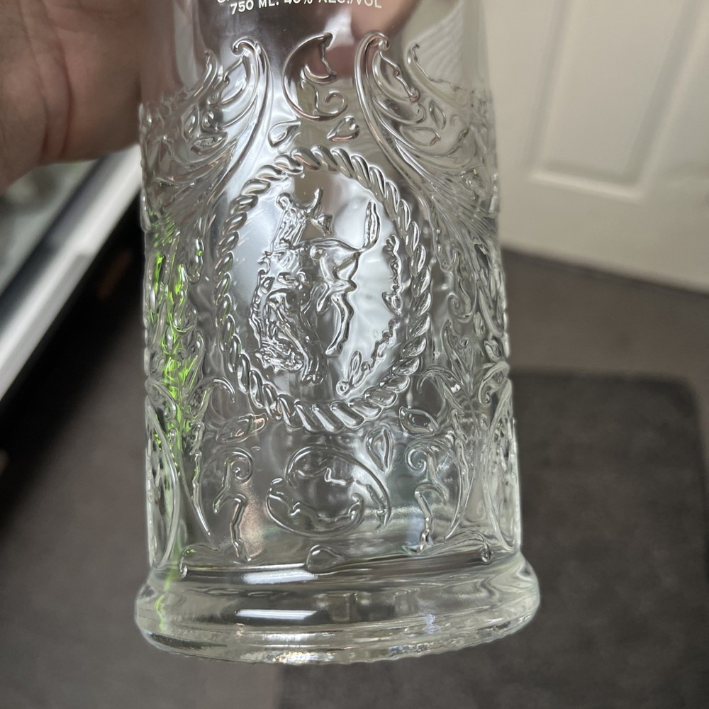 Pendleton Rye Whiskey 1910 Embossed Rodeo Bottle