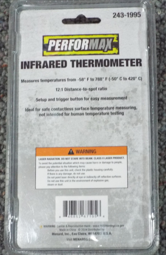 Performax Infrared Thermometer