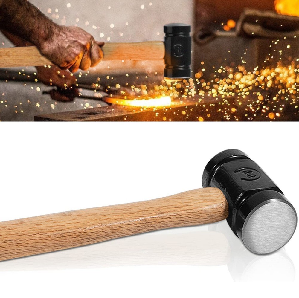 36oz 61B Rounding forge Hammer, Versatile Blacksmith Hammer