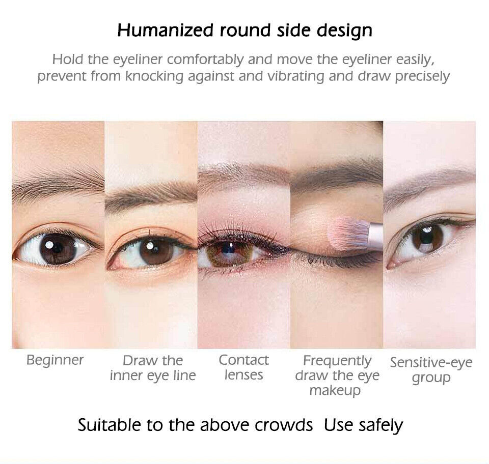 2 pack 4D Starry Sky Eyeliner Waterproof Liquid Black Long Lasting Quick Drying