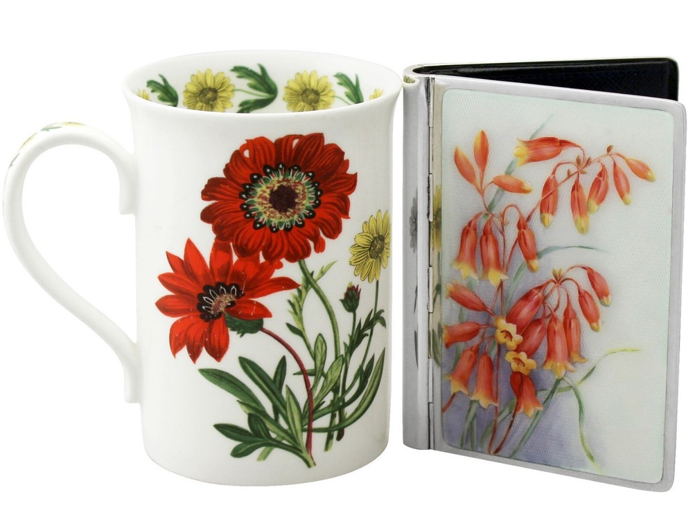 Vintage German Silver and Enamel Card Case
