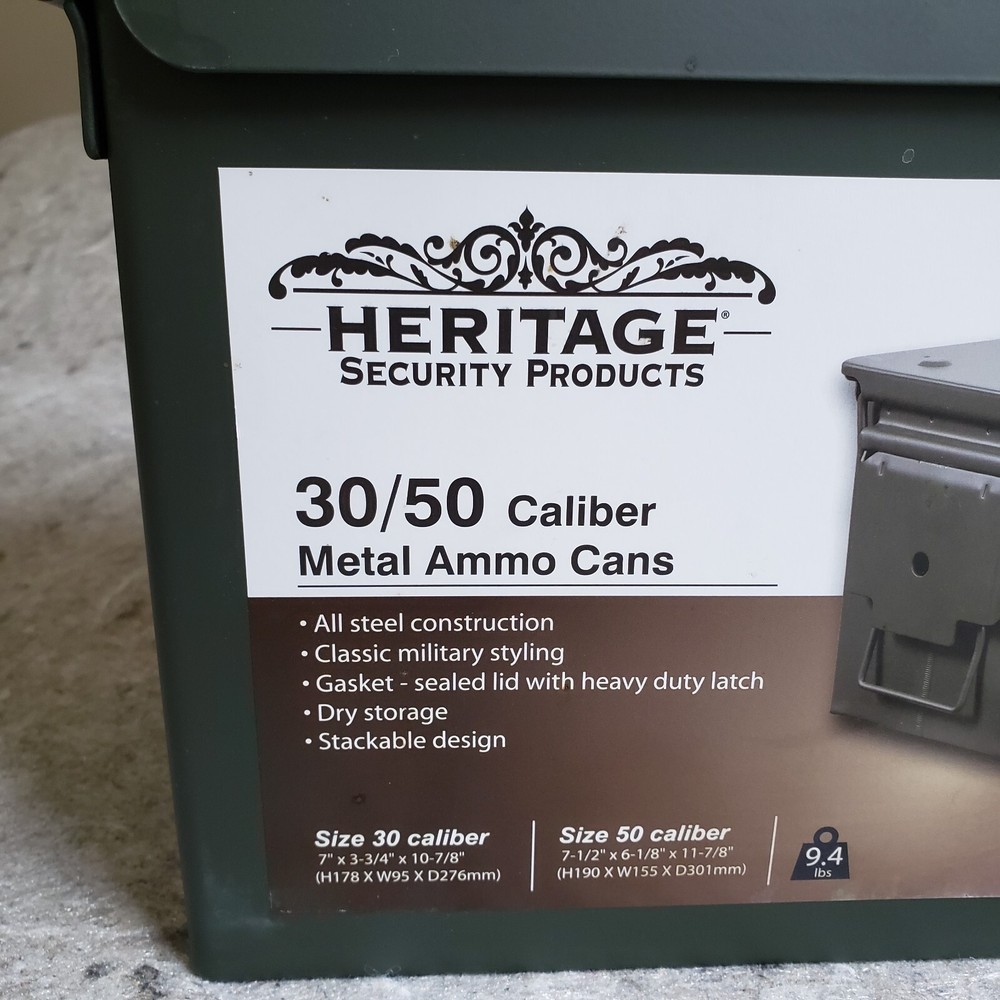 Heritage Security Products 30/50 Caliber Metal Ammo NEW 1 case stackable