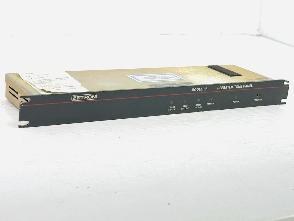 ZETRON 38A REPEATER PANEL |010-5967078, UNTESTED AS IS