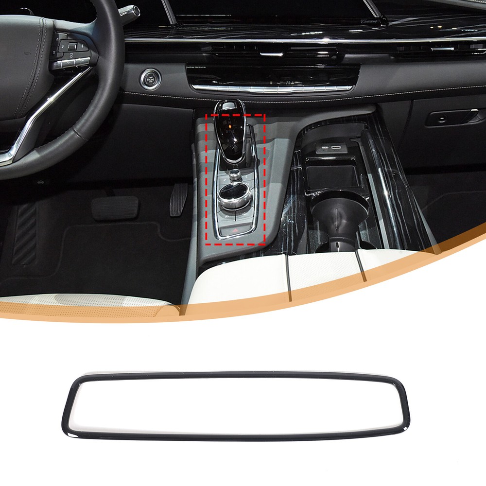ABS Gloss Black Console Gear Shift Box Panel Cover For Cadillac Escalade 2021-24