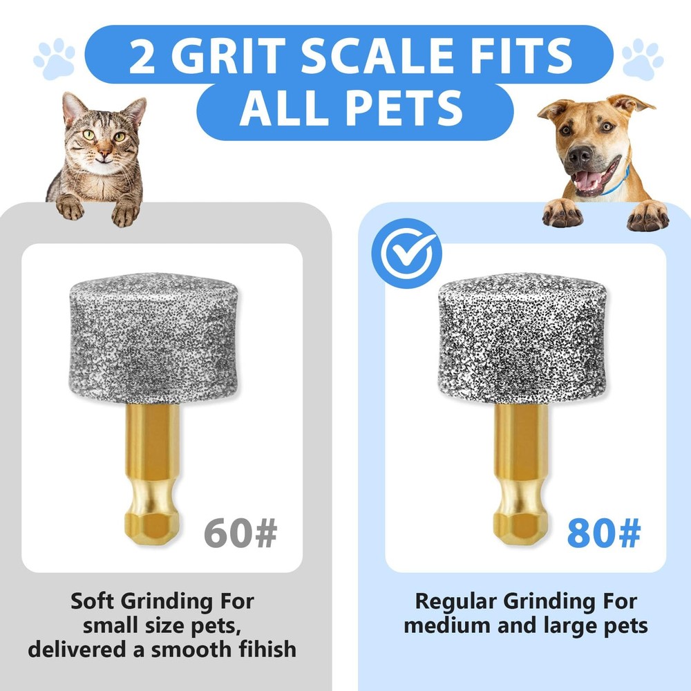 Dog Nail Grinder Wheels Heads Bits, Diamond Grinding