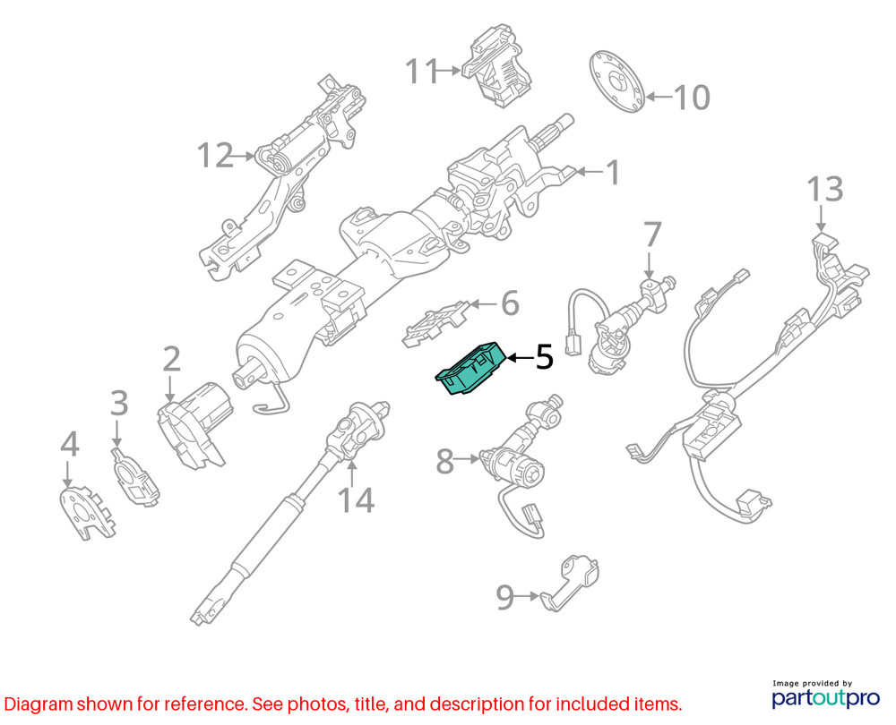 16 CADILLAC ESCALADE STEERING COLUMN ASSEMBLY 22834648