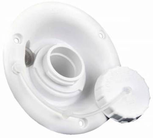 RV Camper Trailer Round Fresh Water Gravity Fill Hatch, Water Tank Spout WHITE