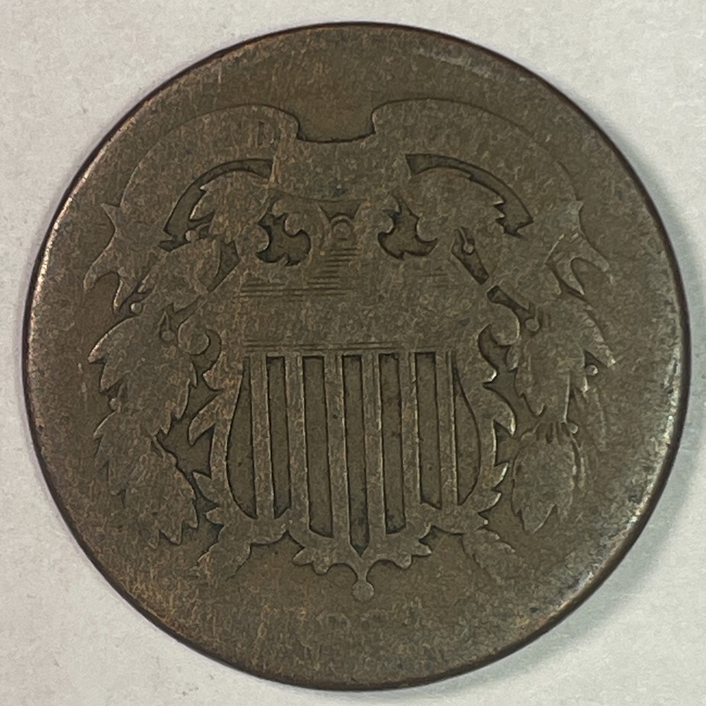 1864 Two Cent Piece Good G Coin #14682
