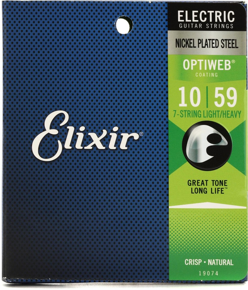 Elixir Strings 19074 Optiweb Electric Guitar Strings - .010-.059 Light/Heavy