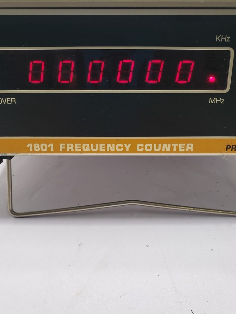 BK Precision Dynascan Model #1801 Frequency Counter Powers Up Pre Owned
