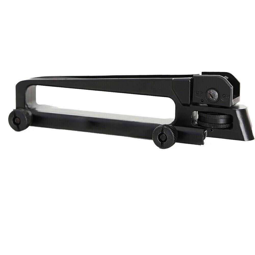 Metal Carry Handle Rear Sight Mount Removable Adjust Low Profile Mount Black